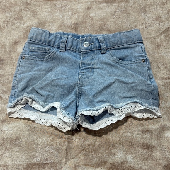 Cat & Jack Other - Cat & Jack Denim Shorts with Lace Trim